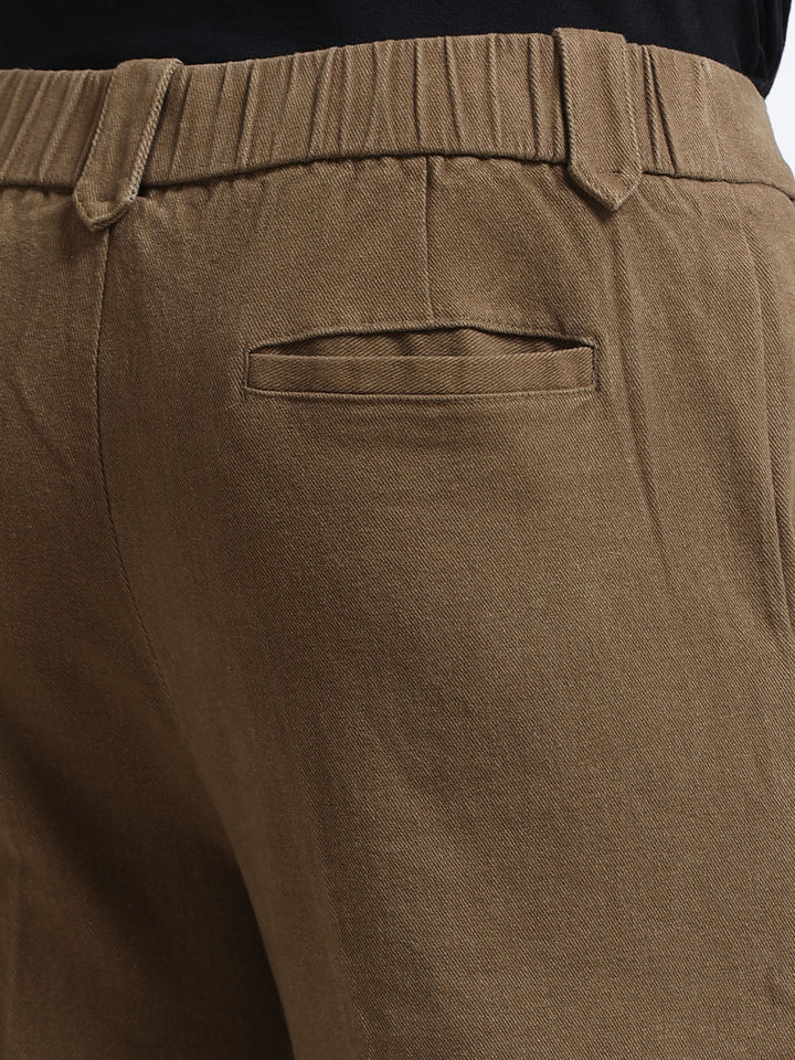 Savero Pleated Tapered Trouser – Olive Moss