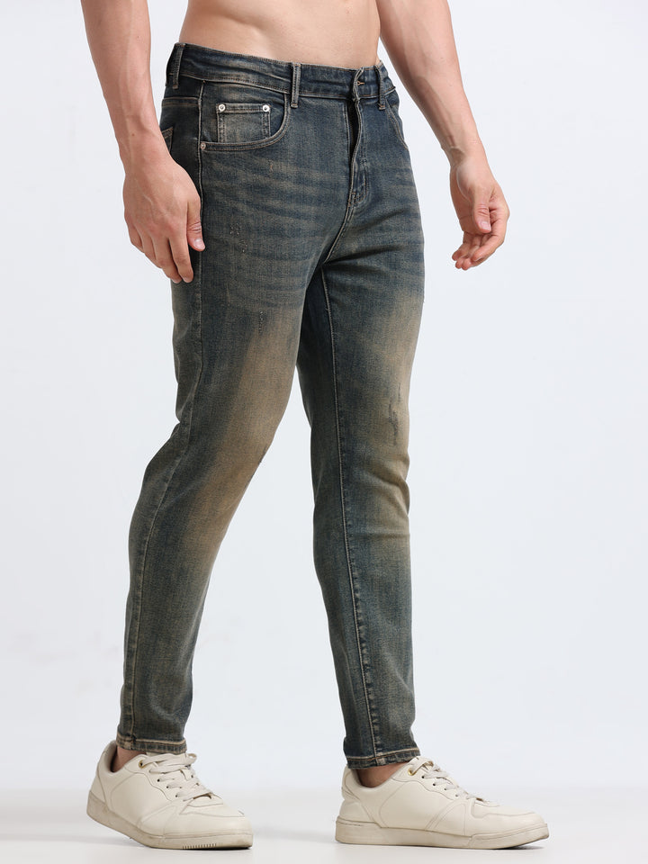 Avelon Slim Denim – Olive Stone Wash