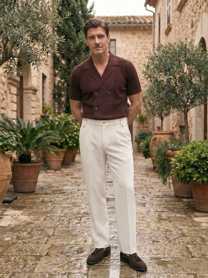 Asher Tapered Utility Trouser – Ivory