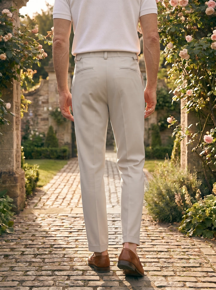The Laurent Premium Tailored Trouser – Ivory