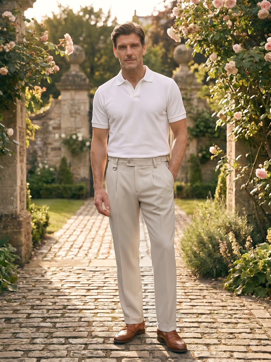 The Laurent Premium Tailored Trouser – Ivory