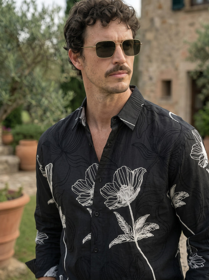 The Bellarivo Premium Printed Shirt – Nero