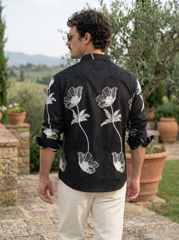 The Bellarivo Premium Printed Shirt – Nero