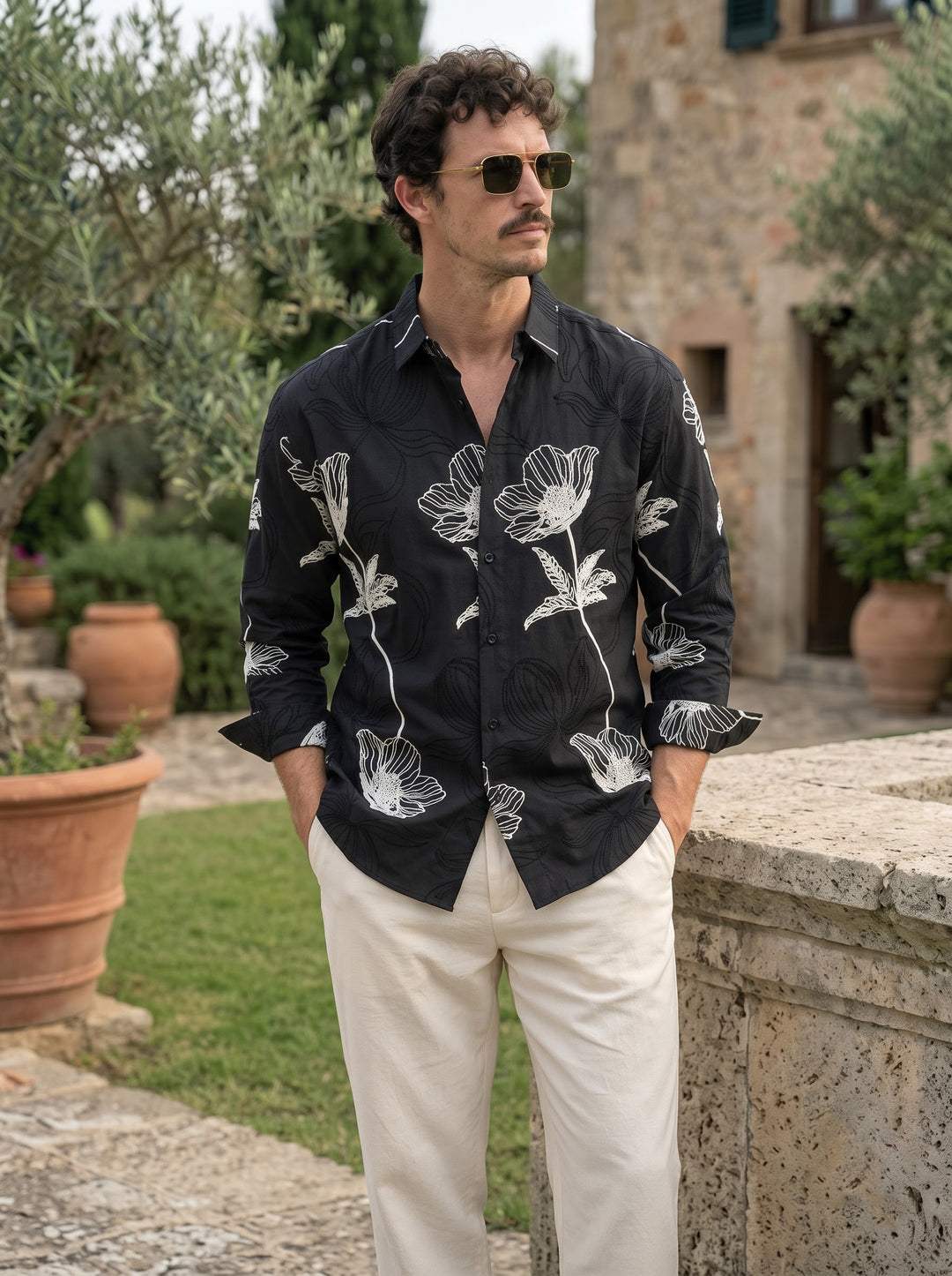 The Bellarivo Premium Printed Shirt – Nero