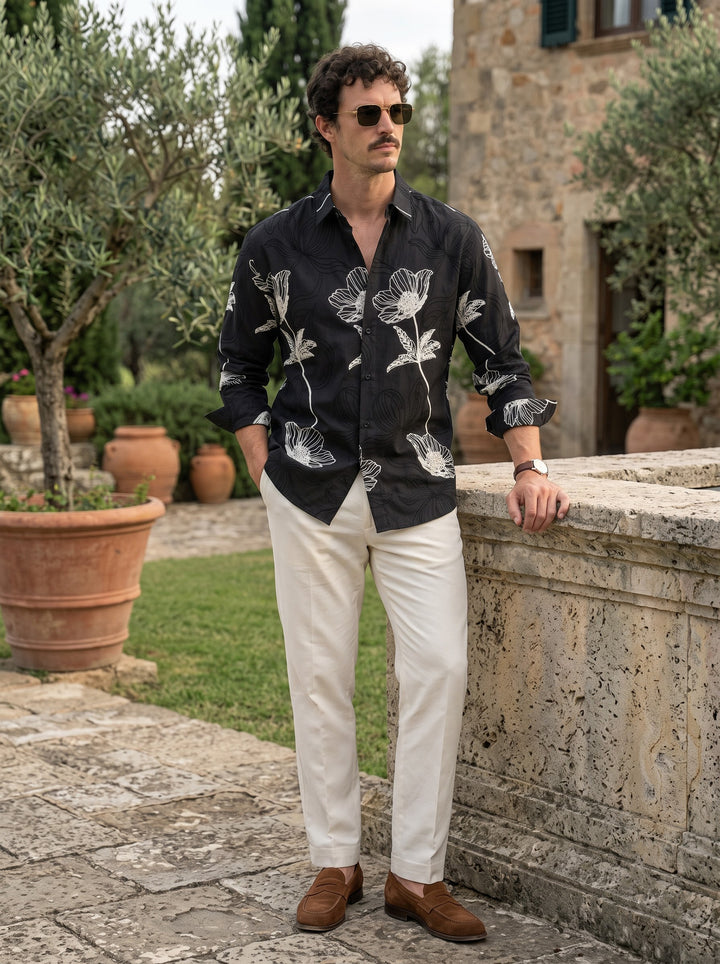 The Bellarivo Premium Printed Shirt – Nero