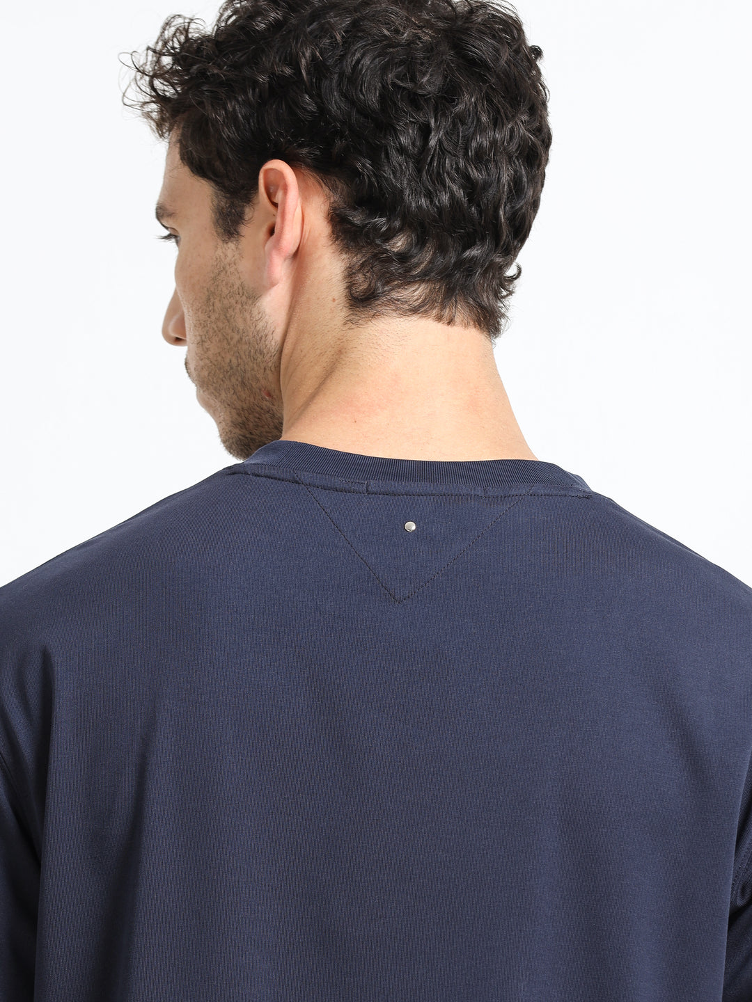 Core Stud Detail Navy Blue T-Shirt