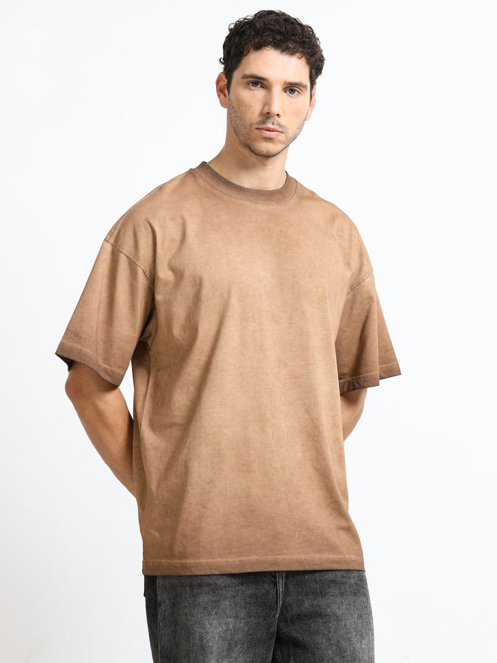 Abstract Relic Sandstone Brown T-Shirt