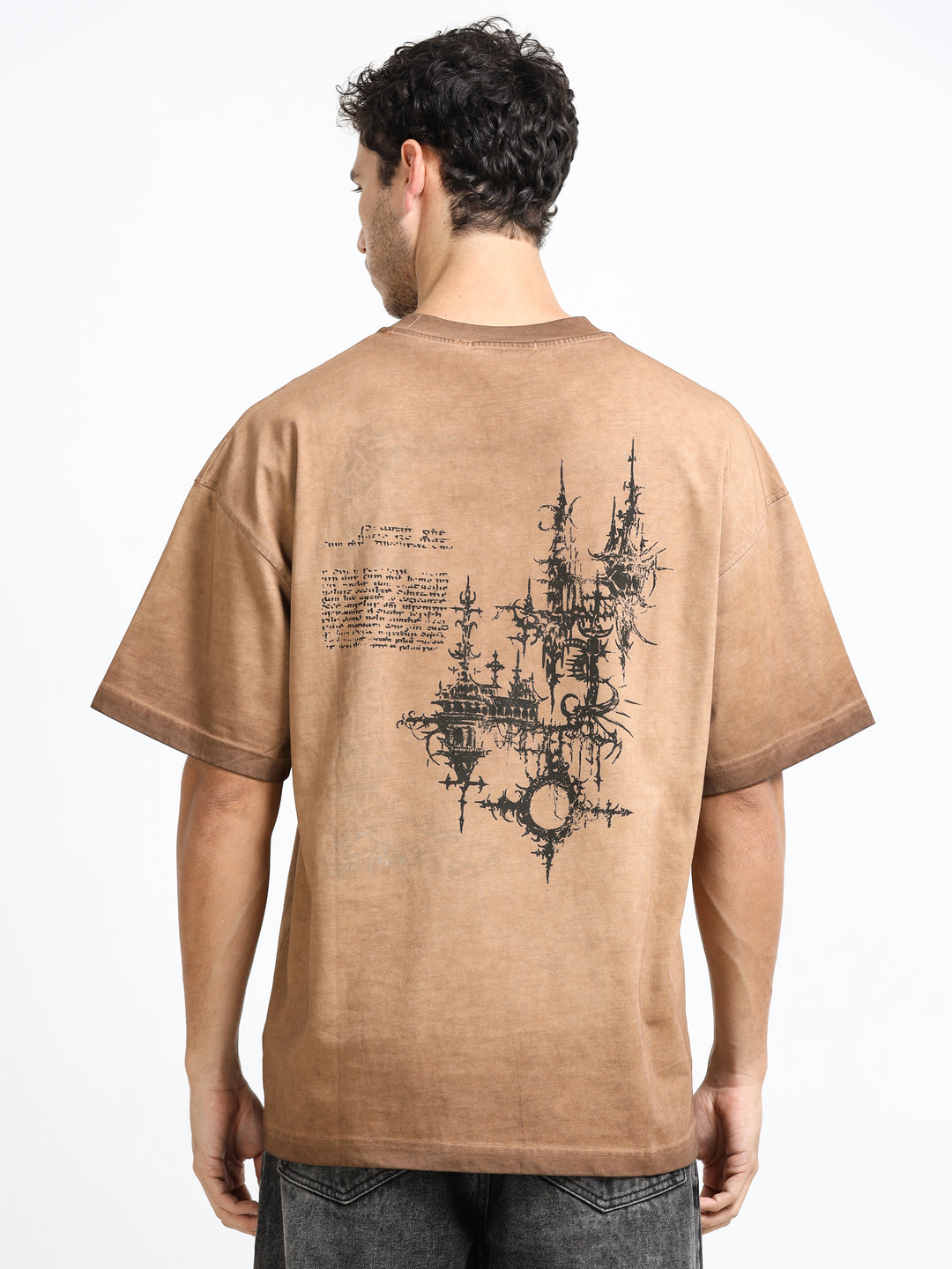Abstract Relic Sandstone Brown T-Shirt