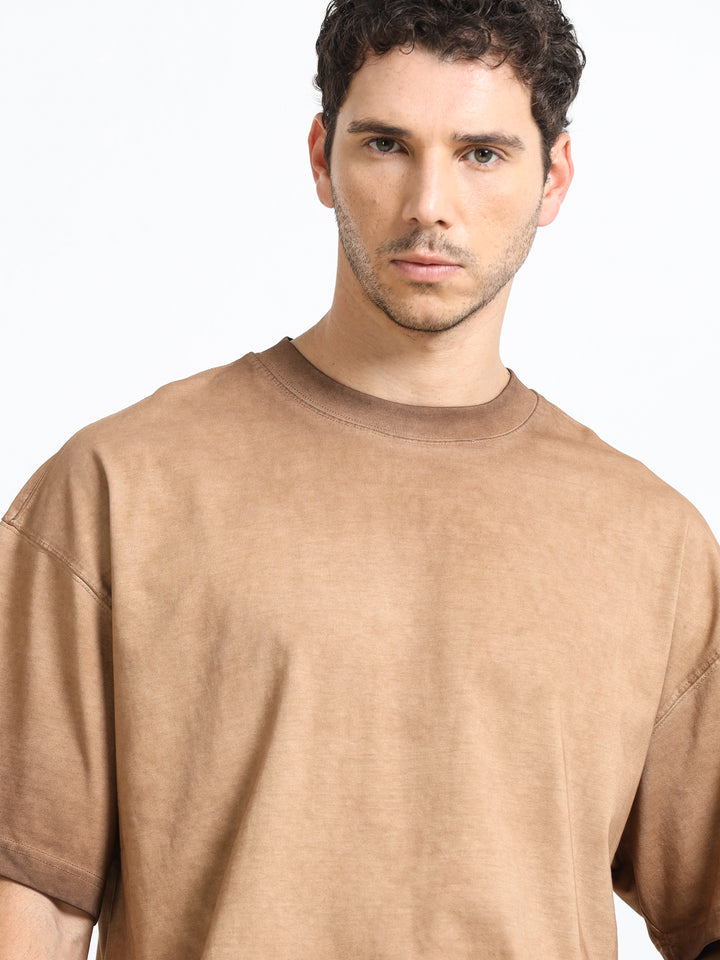 Abstract Relic Sandstone Brown T-Shirt