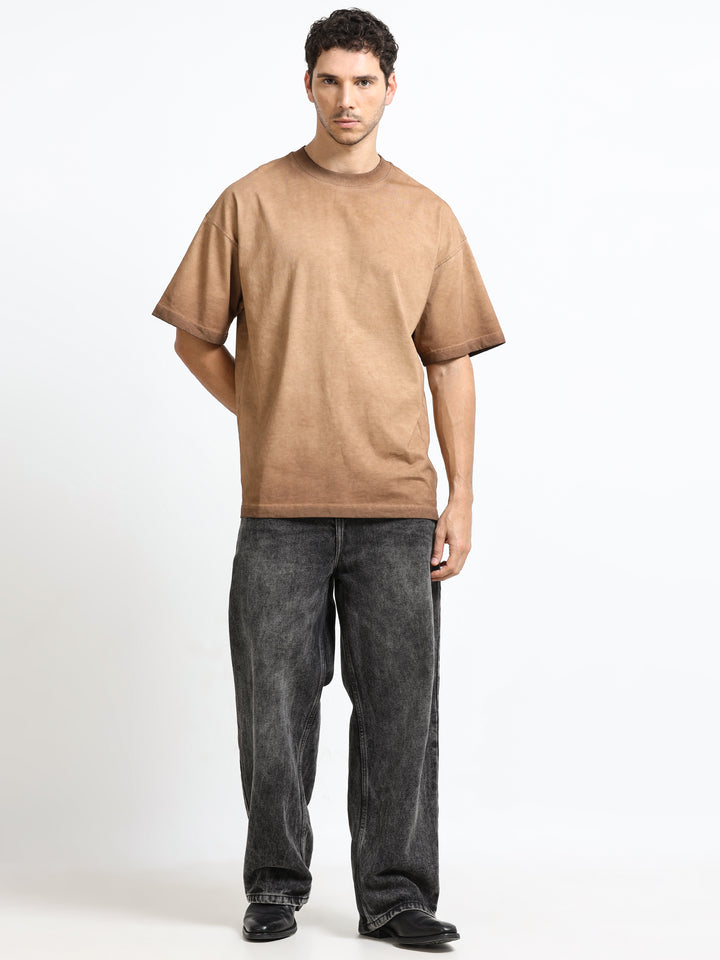 Abstract Relic Sandstone Brown T-Shirt