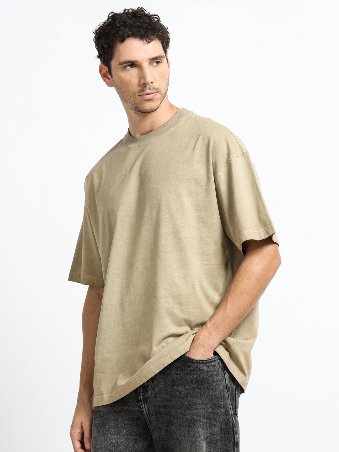 Abstract Relic Sand Beige T-Shirt