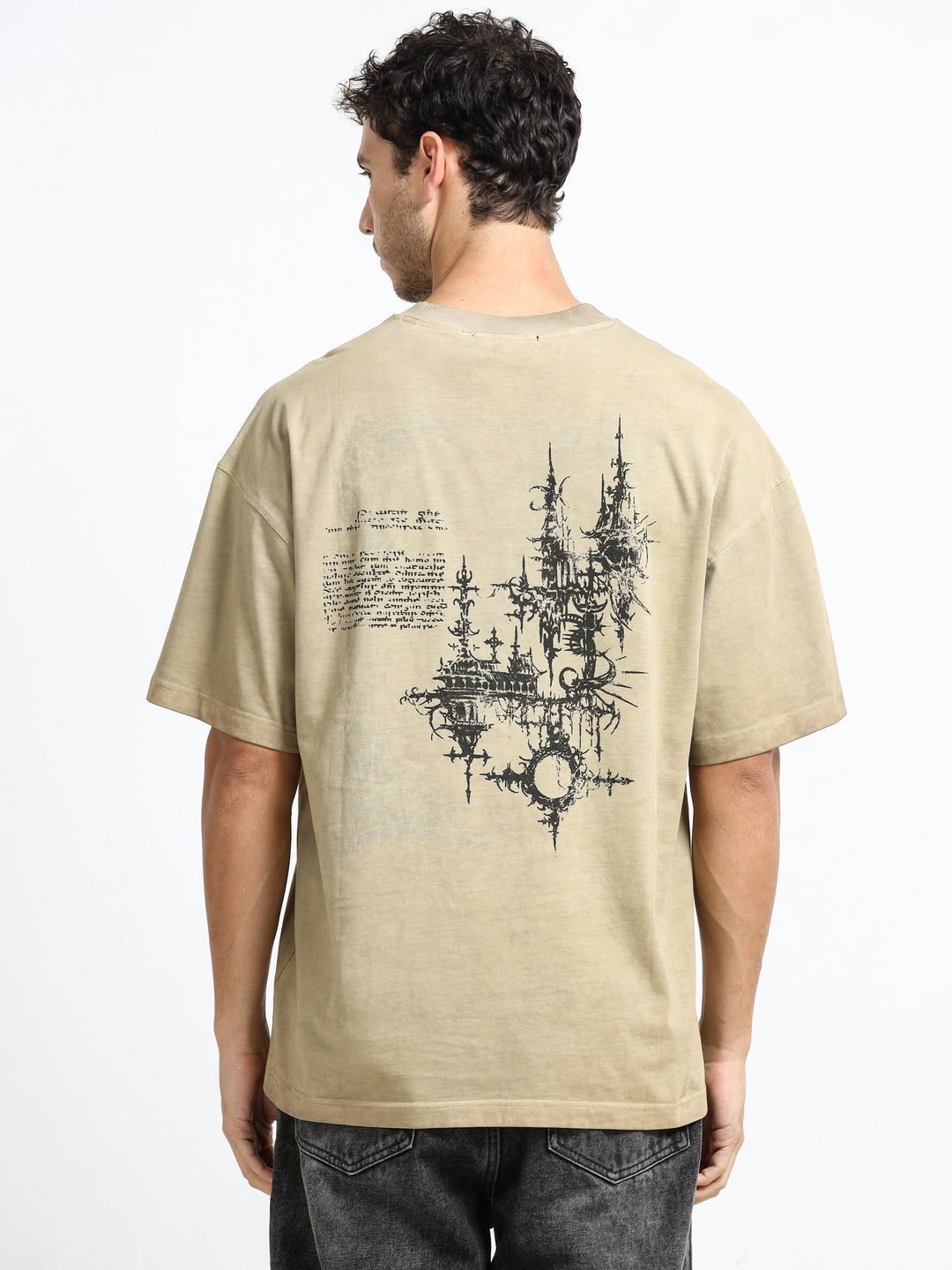 Abstract Relic Sand Beige T-Shirt