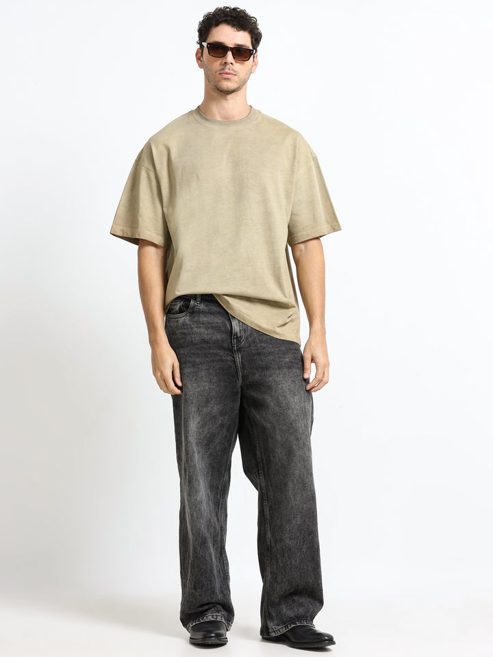 Abstract Relic Sand Beige T-Shirt