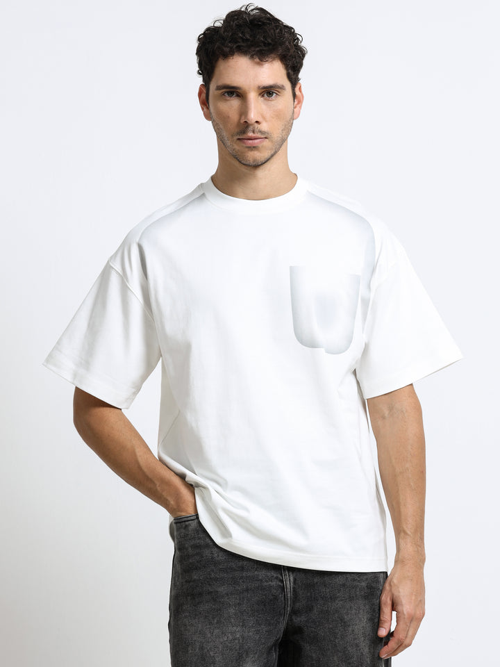 Tonal Pocket White T-Shirt