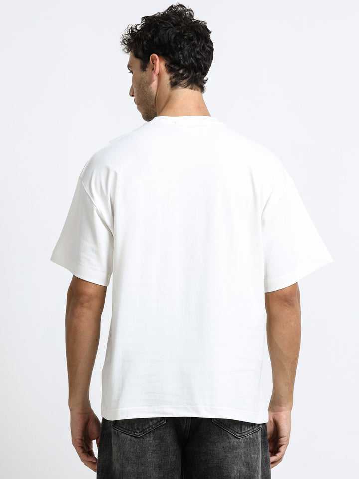 Tonal Pocket White T-Shirt