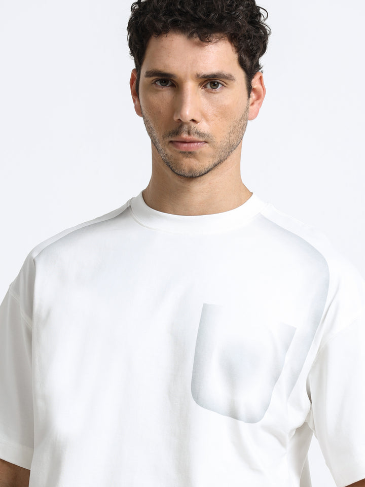 Tonal Pocket White T-Shirt