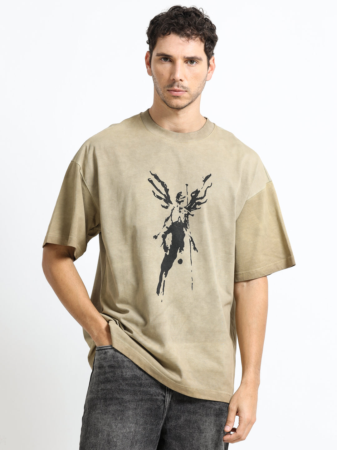 Abstract Ascension Sand Beige T-Shirt