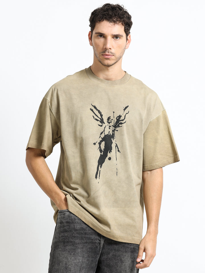Abstract Ascension Sand Beige T-Shirt