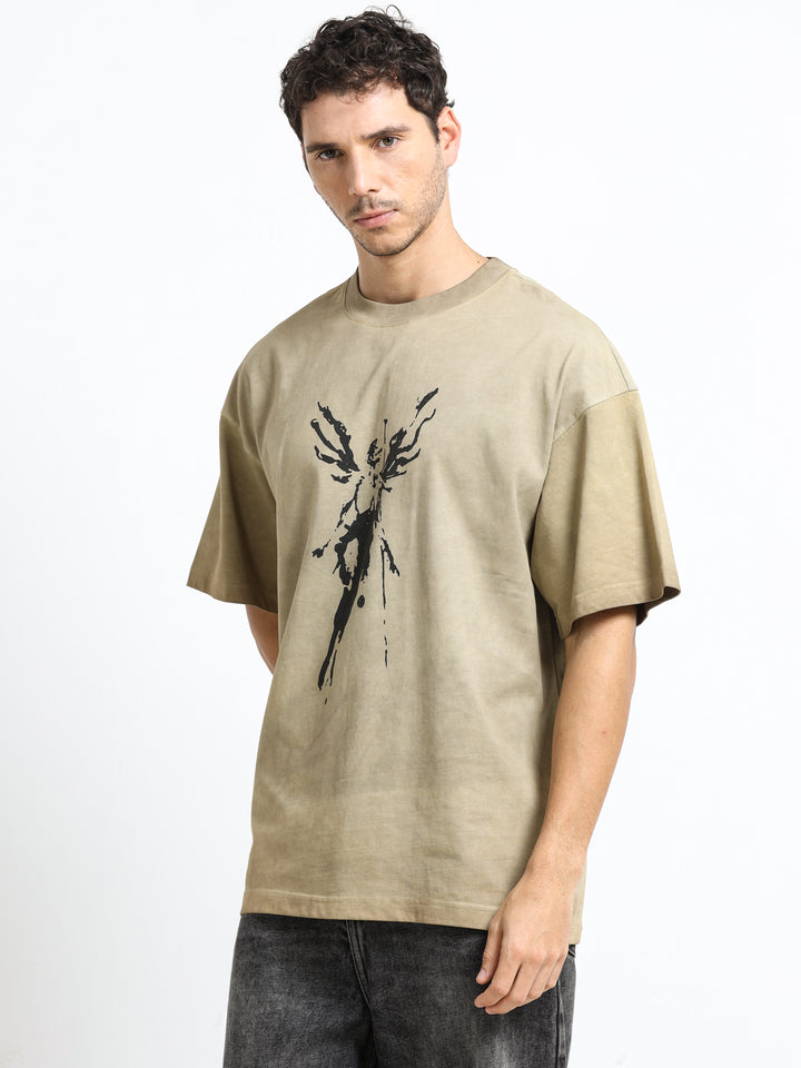 Abstract Ascension Sand Beige T-Shirt