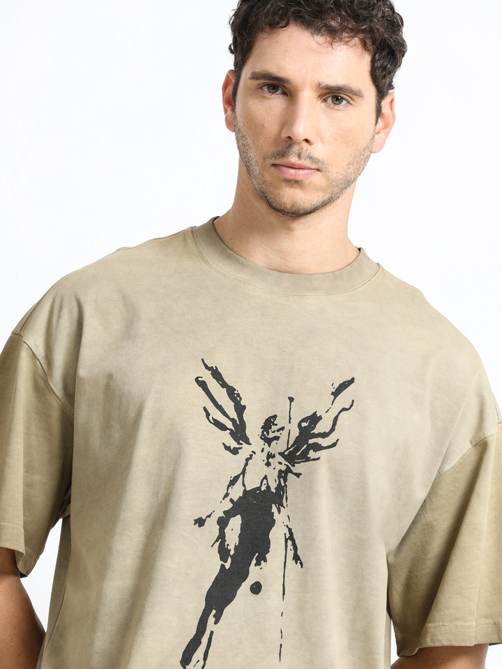 Abstract Ascension Sand Beige T-Shirt