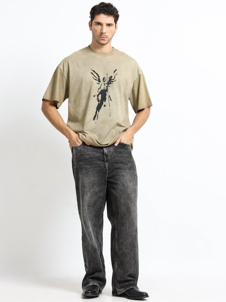 Abstract Ascension Sand Beige T-Shirt