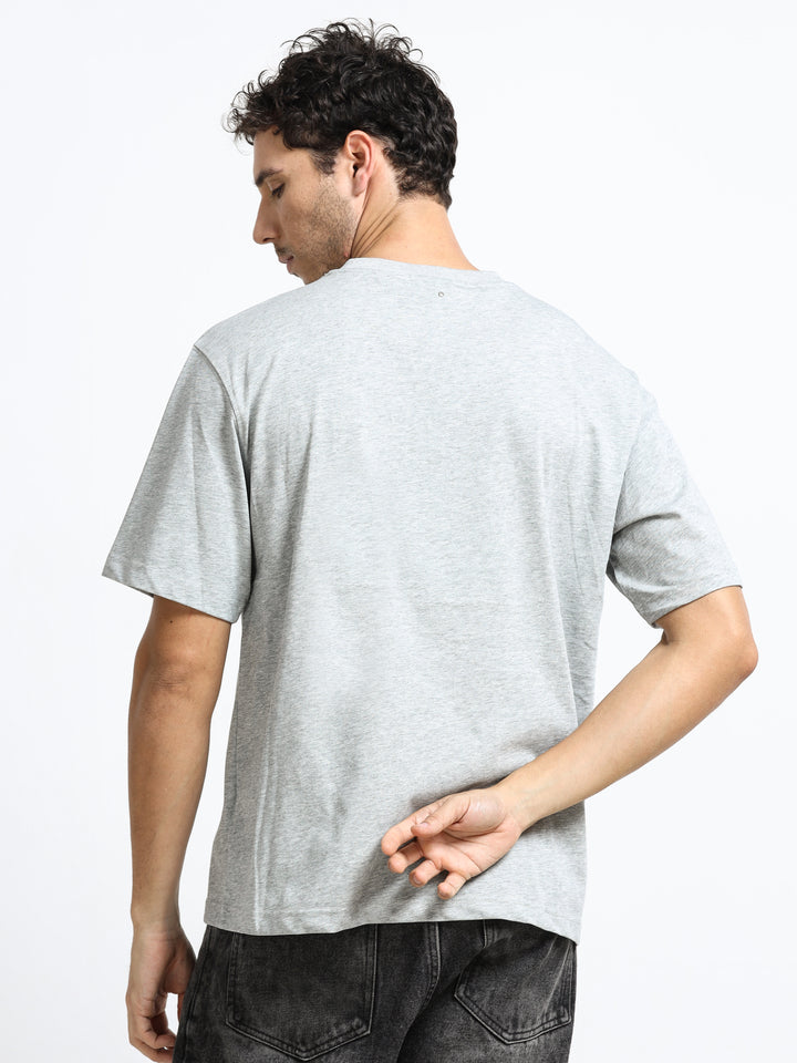 Core Stud Detail Light Grey T-Shirt