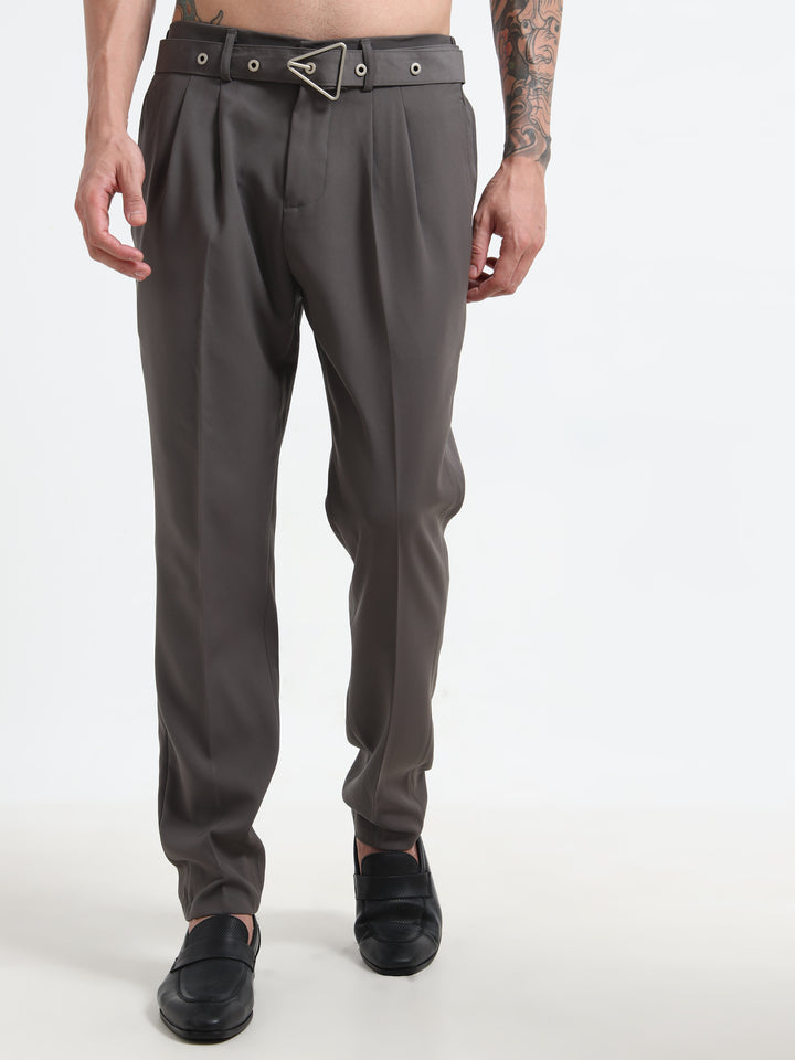 The Sterling Slim-Fit Trousers - Gray
