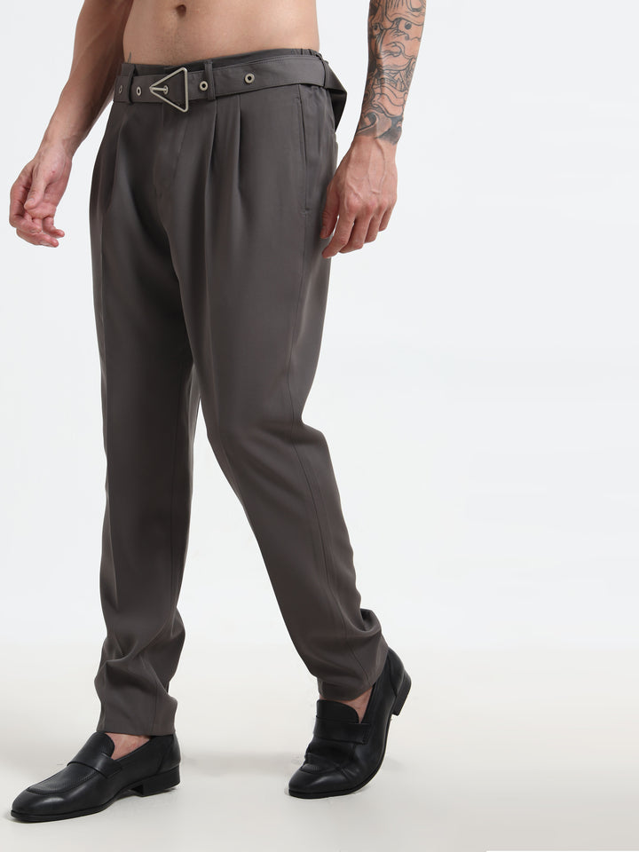 The Sterling Slim-Fit Trousers - Gray
