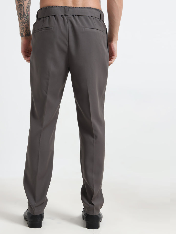 The Sterling Slim-Fit Trousers - Gray