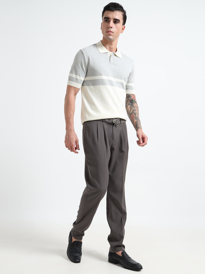 The Sterling Slim-Fit Trousers - Gray