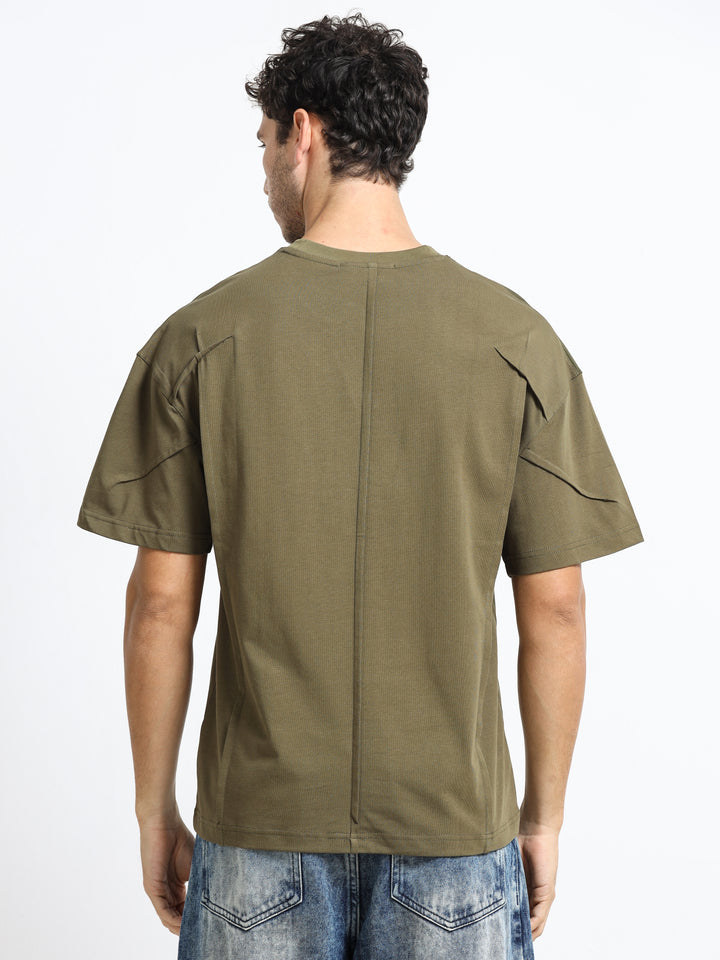 Premium Crest Olive Green T-Shirt