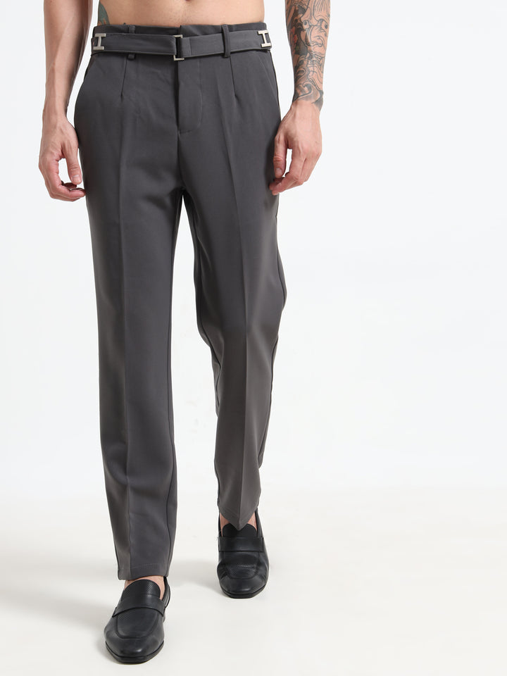 The Sterling Slim-Fit Trousers - Gray