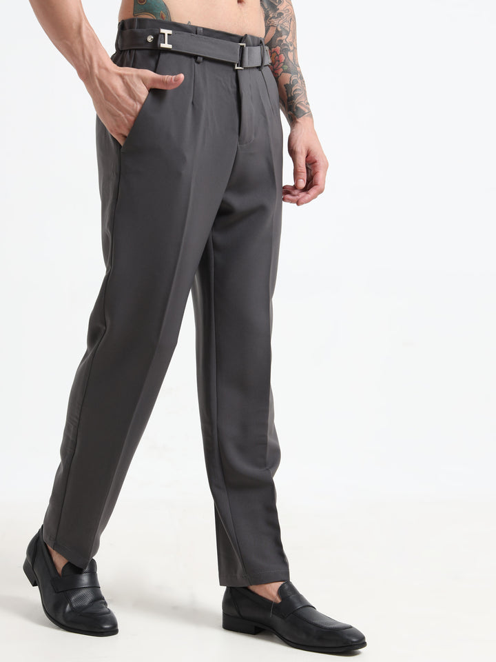 The Sterling Slim-Fit Trousers - Gray