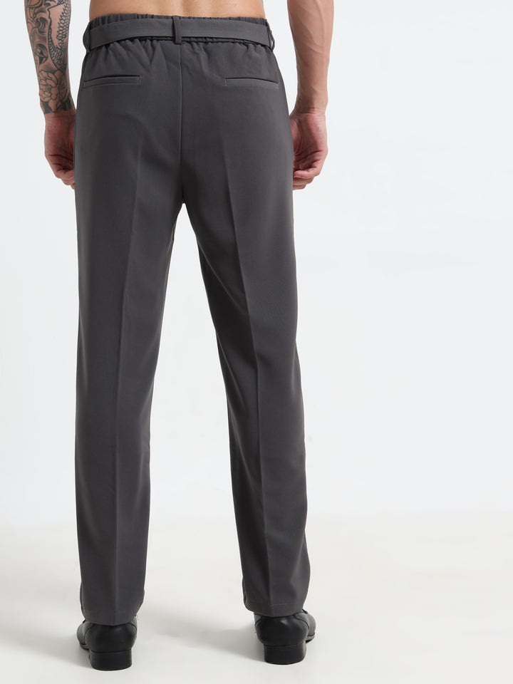 The Sterling Slim-Fit Trousers - Gray