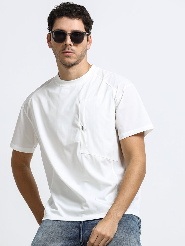 Modern Utility Pure White T-Shirt