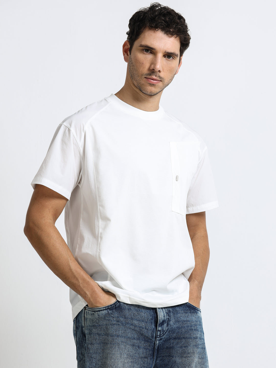 Modern Utility Pure White T-Shirt
