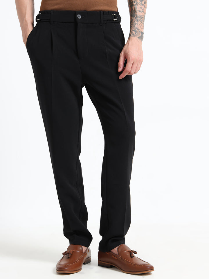The Sterling Slim-Fit Trousers - Black