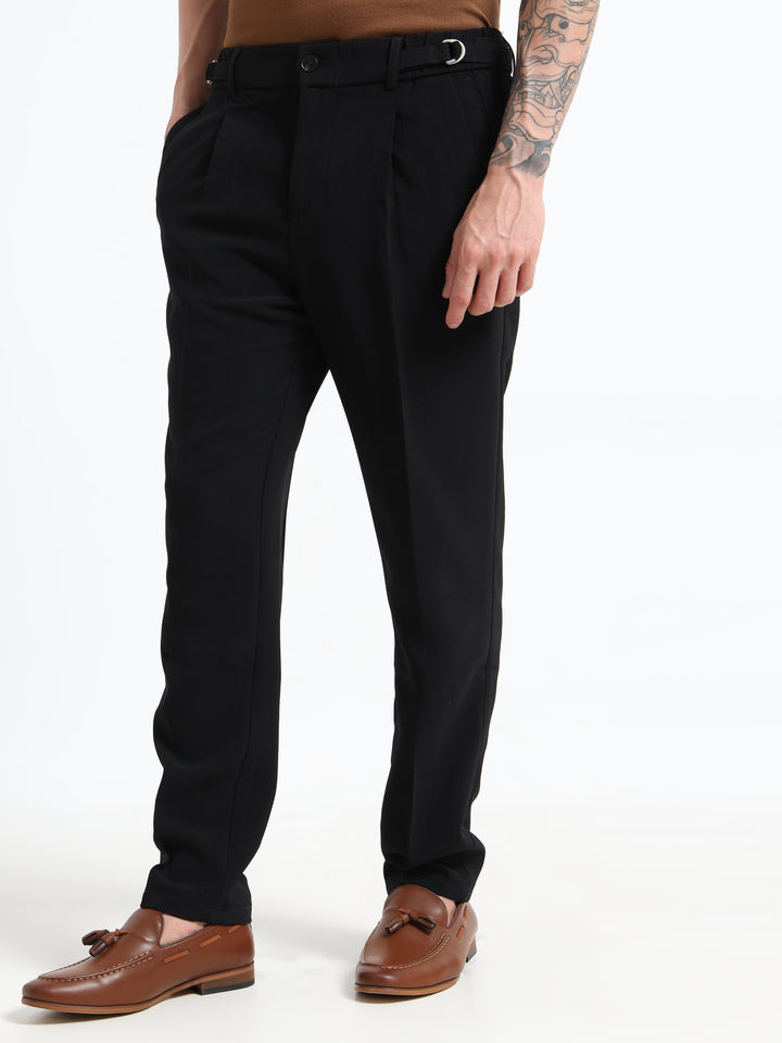 The Sterling Slim-Fit Trousers - Black