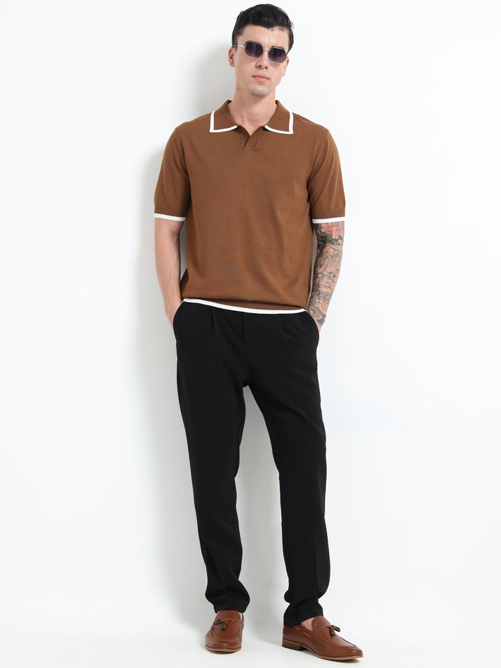 The Sterling Slim-Fit Trousers - Black