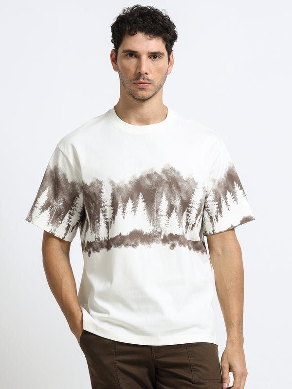 Woodland Silhouette Beige T-Shirt