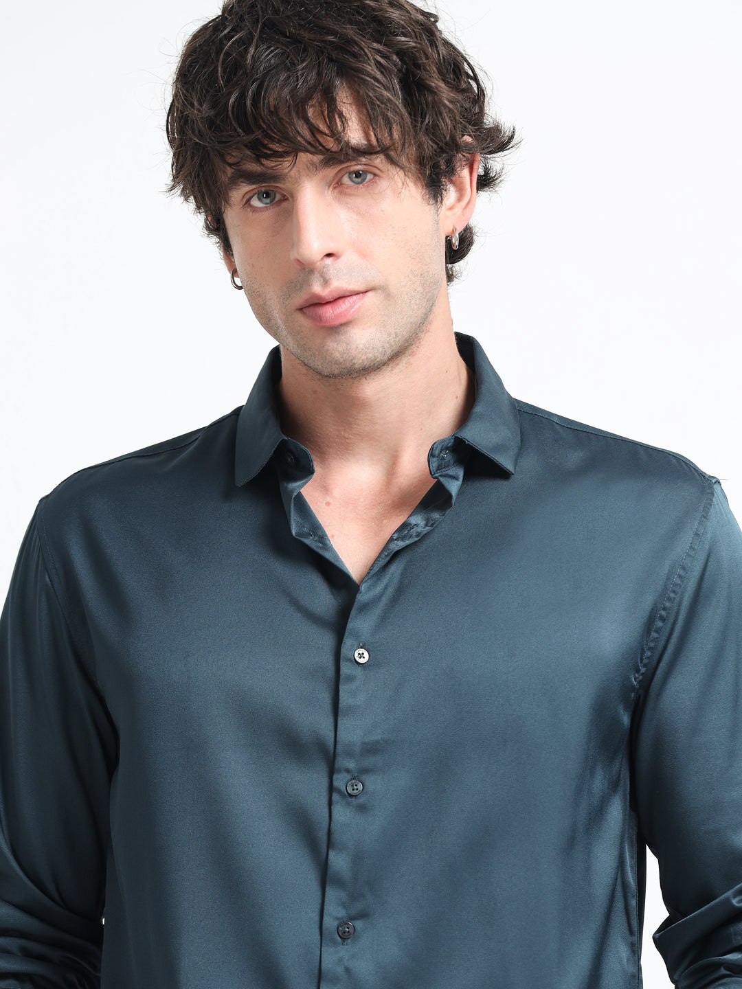 Silhouette Luxe Deep Teal Party Shirt