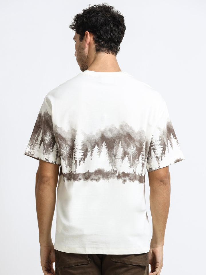 Woodland Silhouette Beige T-Shirt