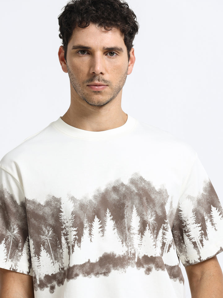 Woodland Silhouette Beige T-Shirt