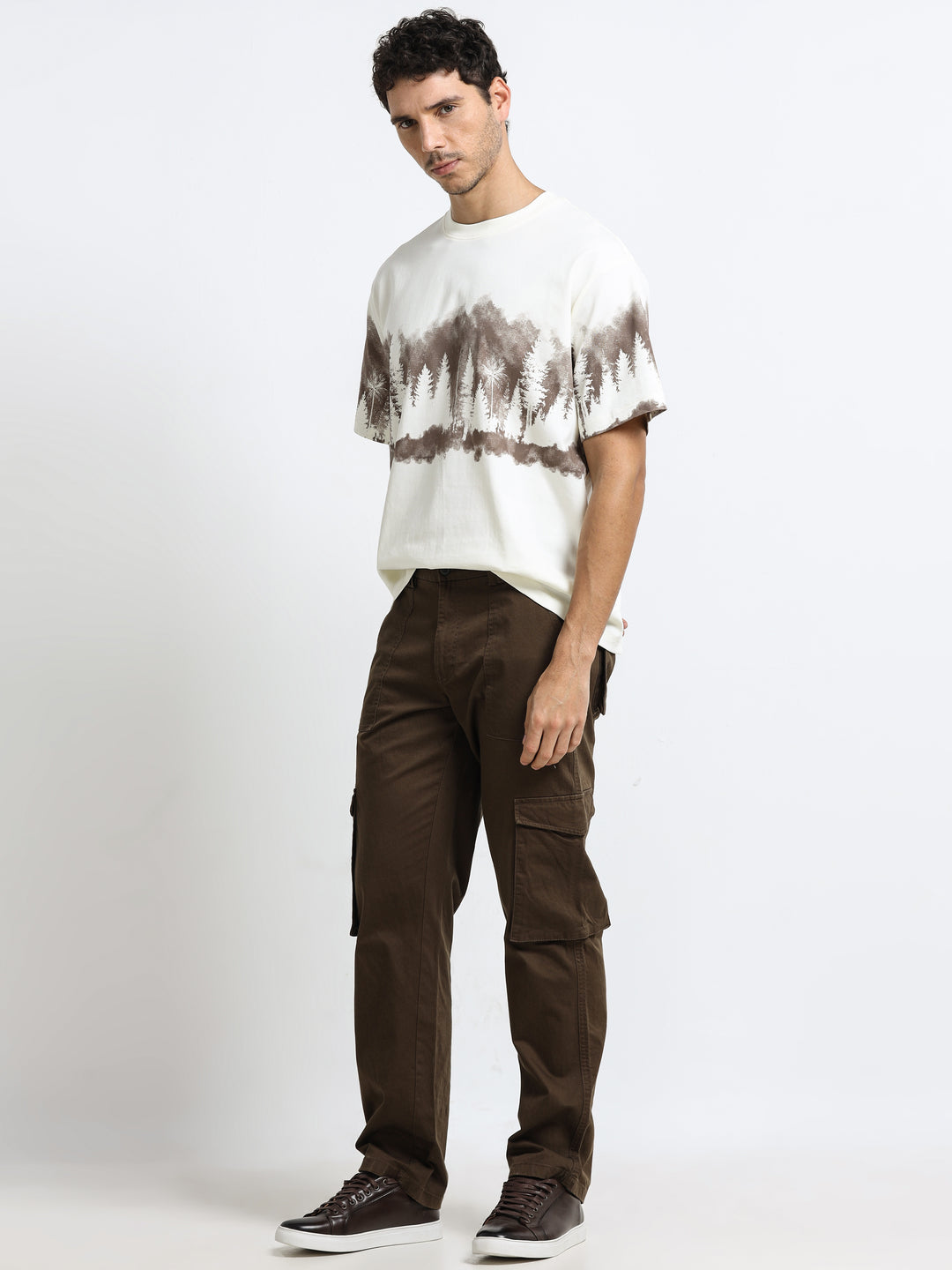 Woodland Silhouette Beige T-Shirt