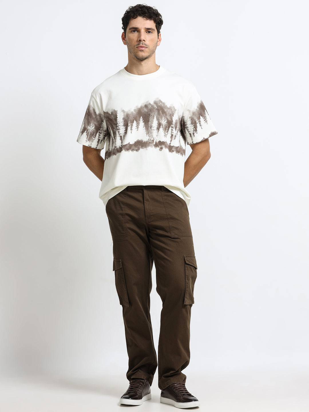 Woodland Silhouette Beige T-Shirt