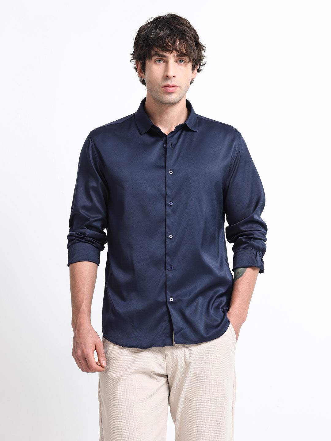 Silhouette Luxe Midnight Navy Party Shirt