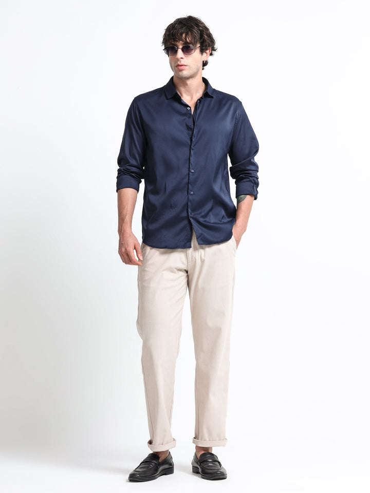 Silhouette Luxe Midnight Navy Party Shirt