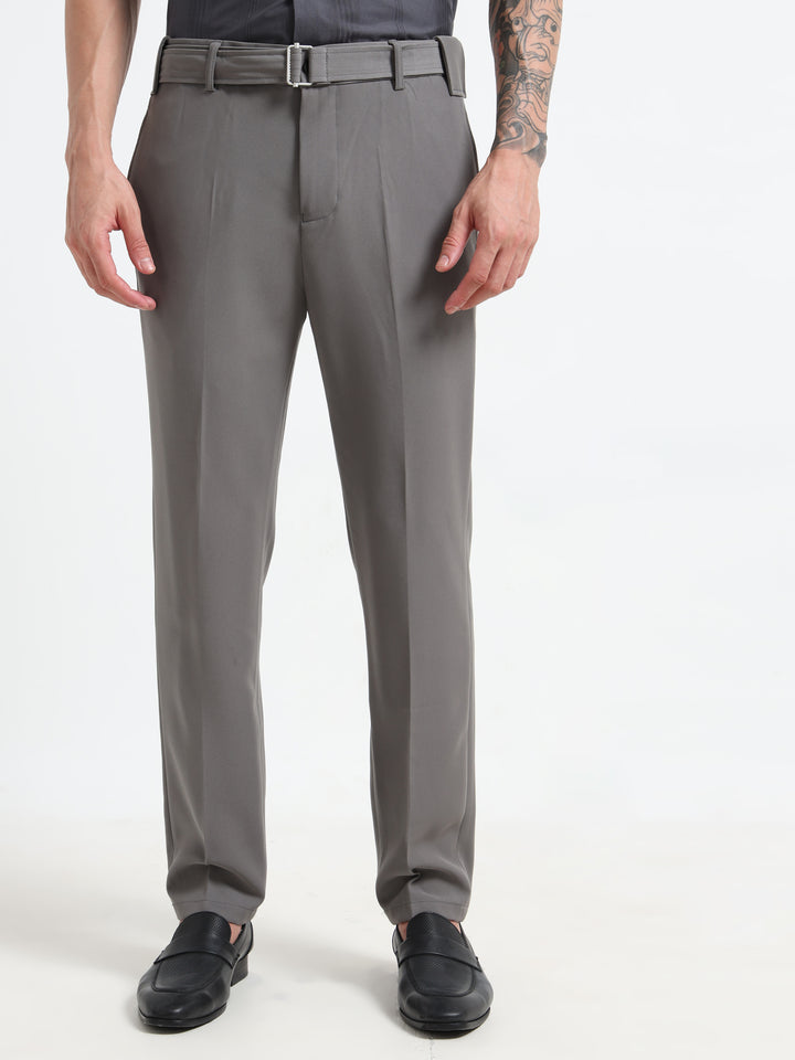 The Sterling Slim-Fit Trousers - Gray
