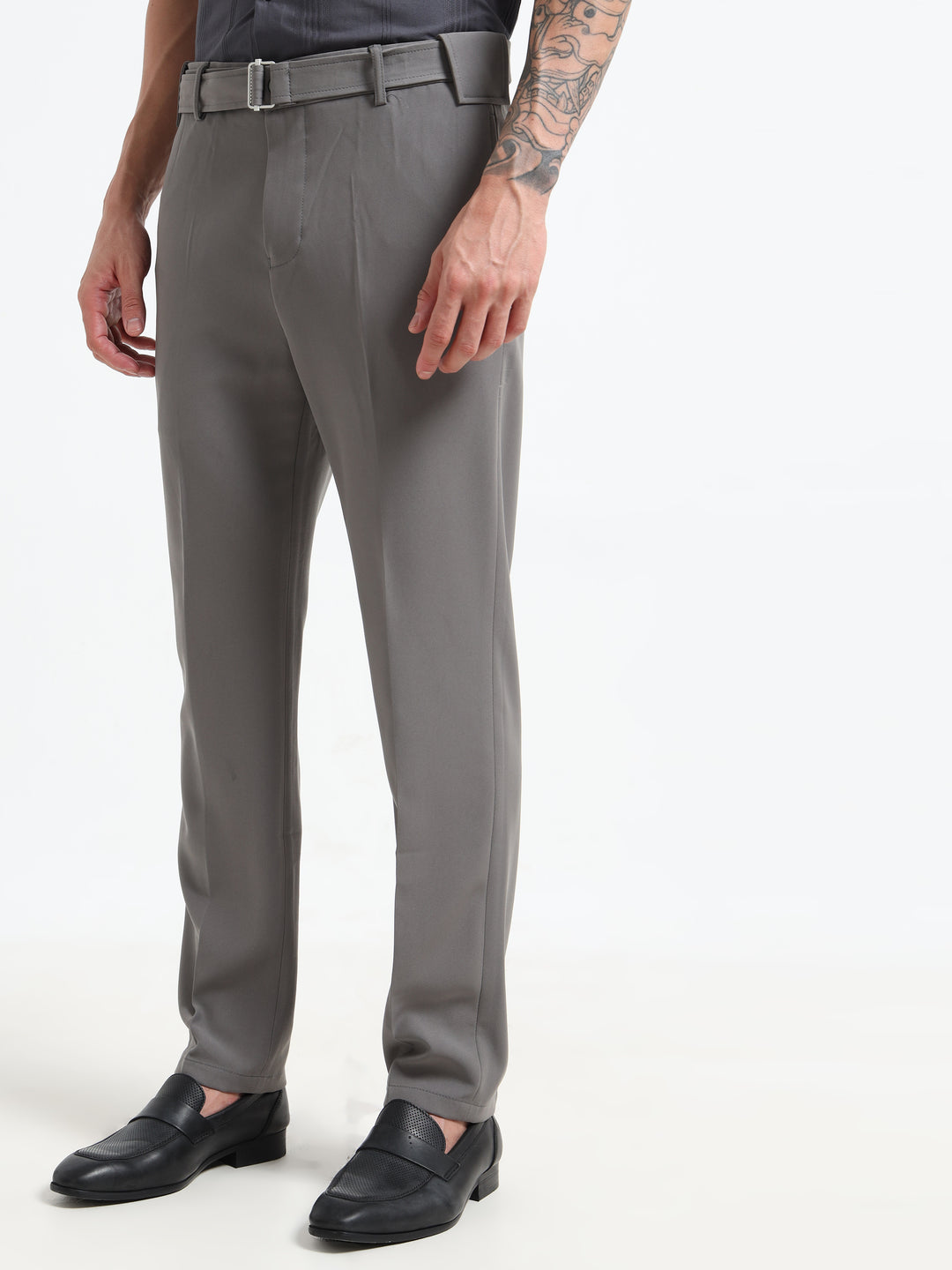 The Sterling Slim-Fit Trousers - Gray