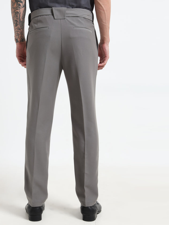 The Sterling Slim-Fit Trousers - Gray
